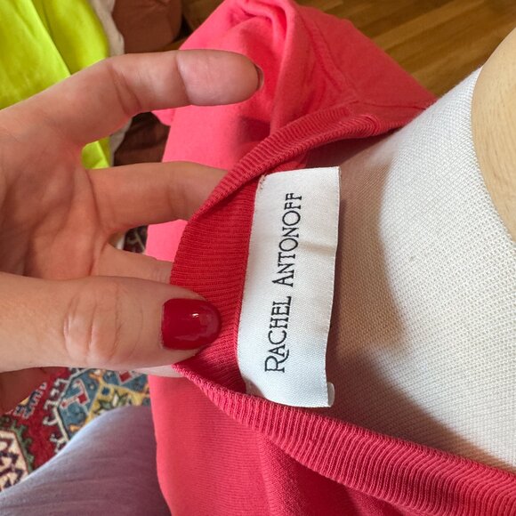 Rachel Antonoff Red New York Coffee Cup Short Sleeve Tee - Picture 3 of 3